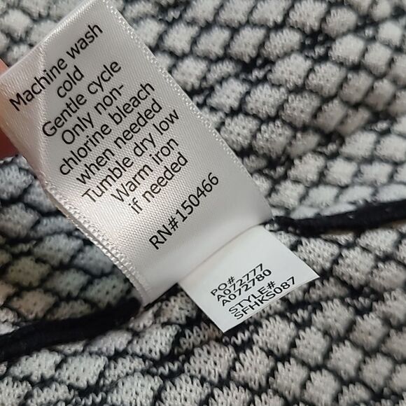 41 HAWTHORN FIT & FLARE SLEEVELESS GRAY BLACK STRETCH CAREER DRESS M MEDIUM - Picture 9 of 11